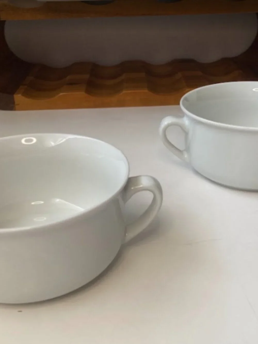 Williams Sonoma Everyday White Porcelain Double Handle Soup Bowls